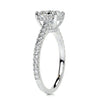2.75 Carat Cushion Hidden Halo Channel Set Moissanite Engagement Ring