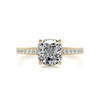 2.75 Carat Cushion Hidden Halo Channel Set Moissanite Engagement Ring