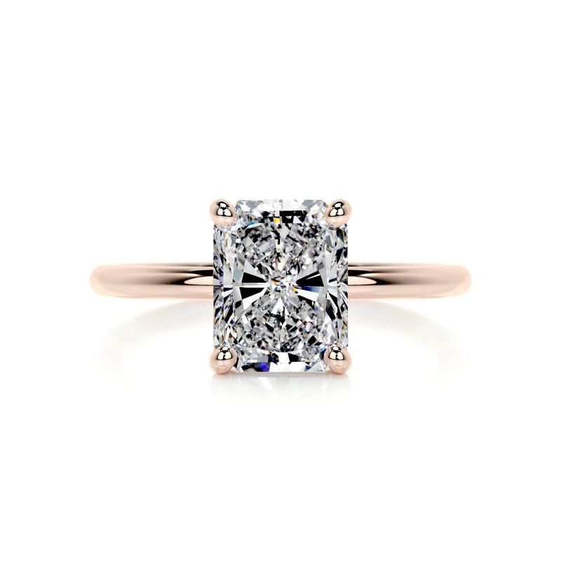 2.01 ct Radiant Cut Moissanite Solitaire Engagement Ring