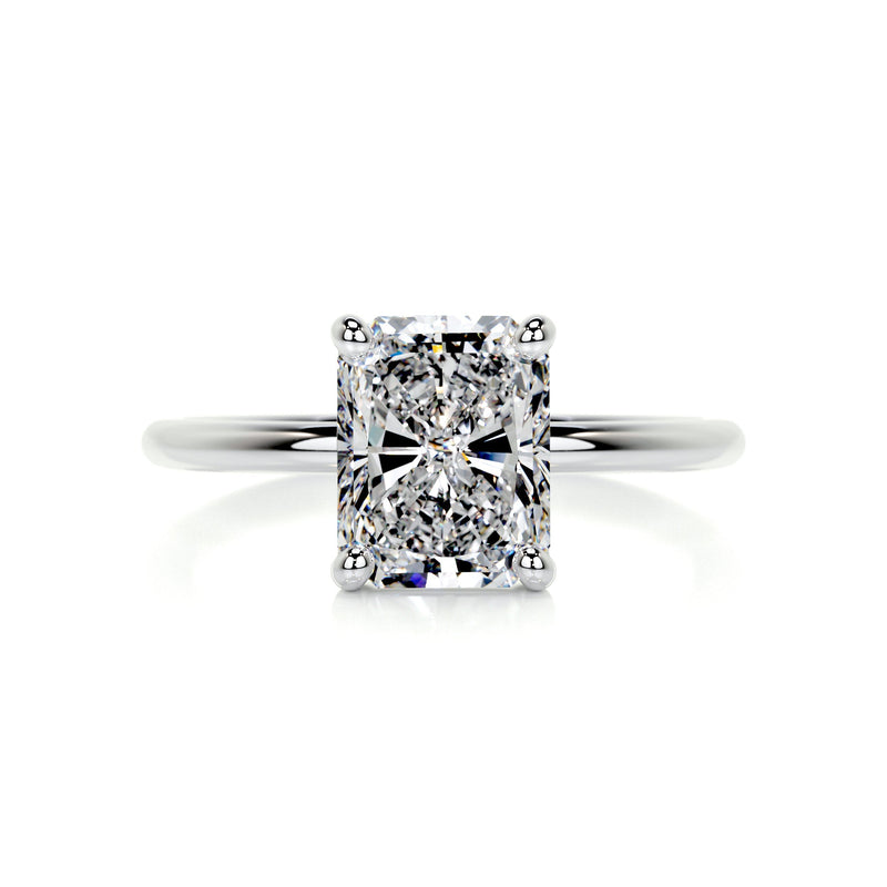 2.01 ct Radiant Cut Moissanite Solitaire Engagement Ring