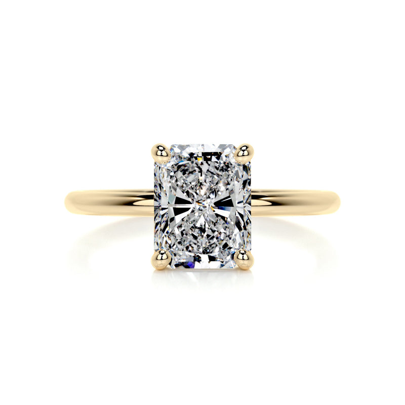 2.01 ct Radiant Cut Moissanite Solitaire Engagement Ring