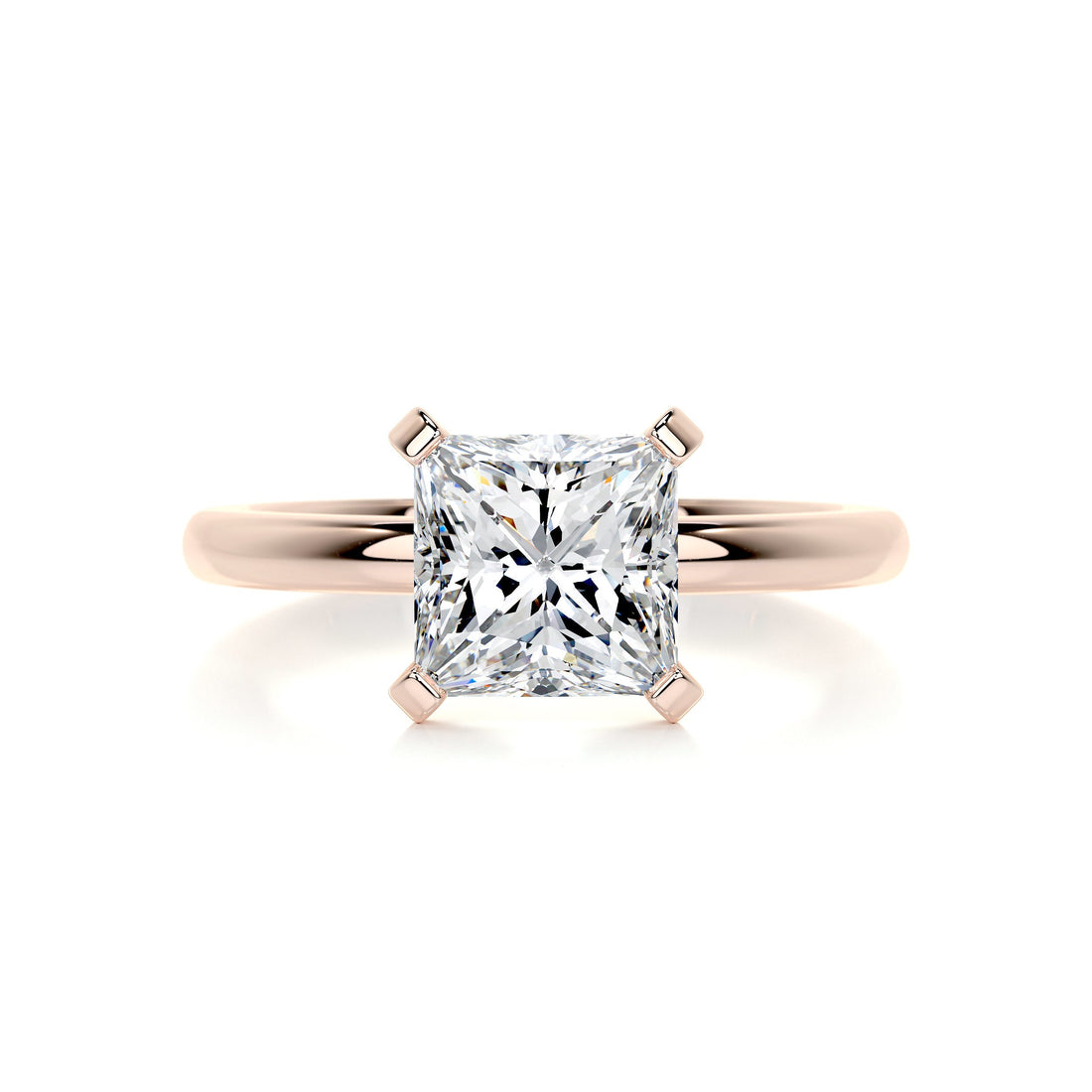 2.50 Carat Princess Solitaire Moissanite Engagement Ring