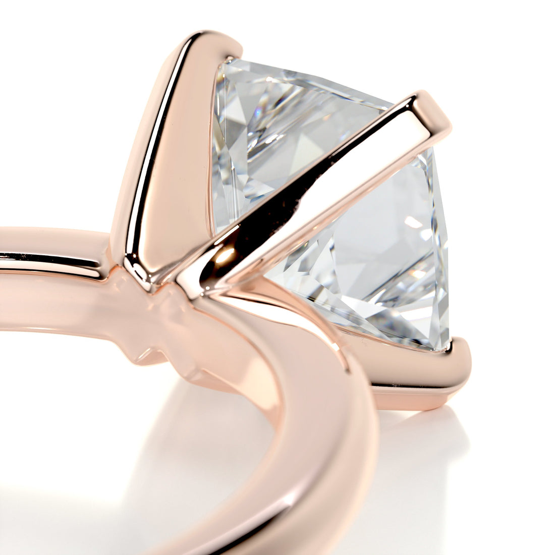 2.50 Carat Princess Solitaire Moissanite Engagement Ring