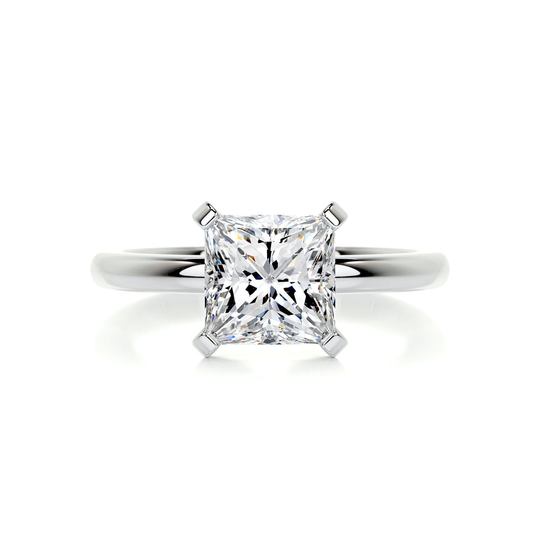 2.50 Carat Princess Solitaire Moissanite Engagement Ring