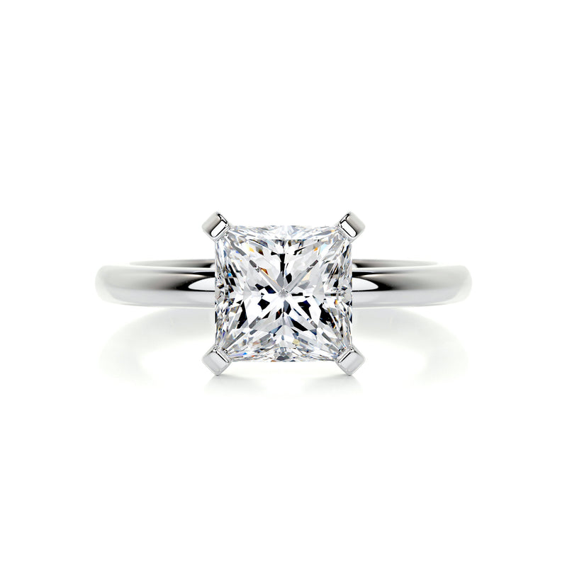 2.50 Carat Princess Solitaire Moissanite Engagement Ring