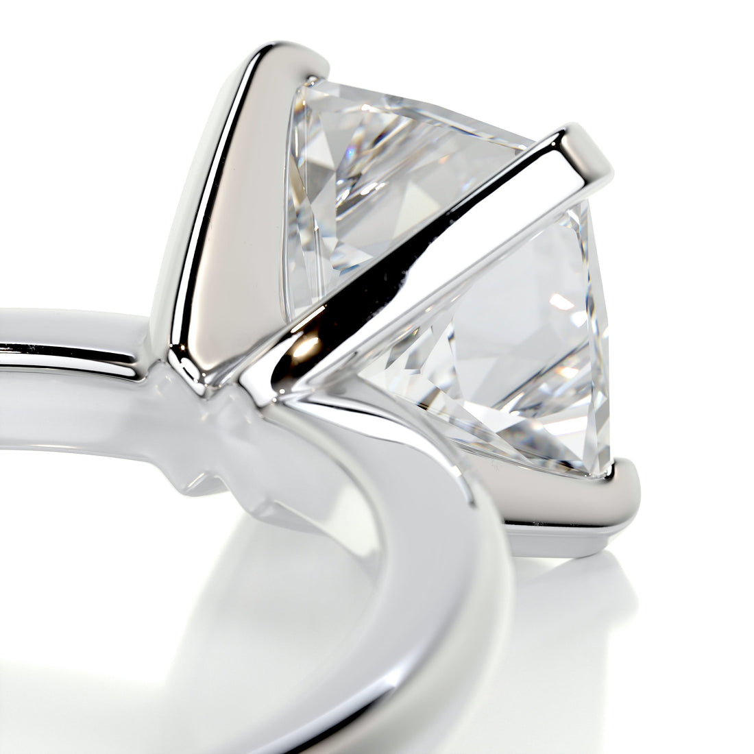 2.50 Carat Princess Solitaire Moissanite Engagement Ring