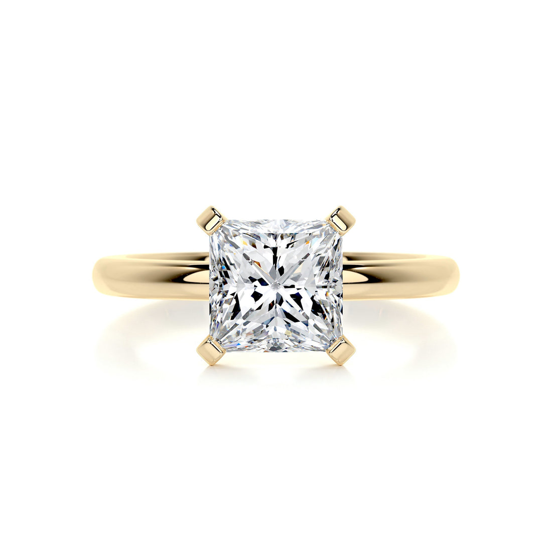 2.50 Carat Princess Solitaire Moissanite Engagement Ring