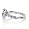 1.55 carat Radiant Halo Moissanite Engagement Ring