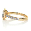 1.55 carat Radiant Halo Moissanite Engagement Ring