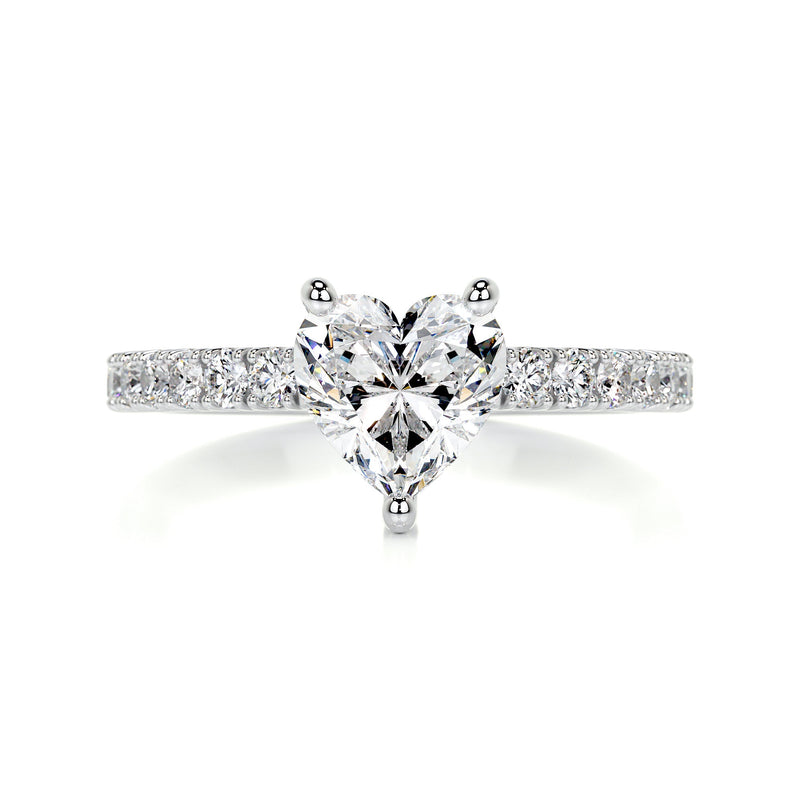 1.3 Carat · Heart Pave ·  Moissanite Engagement Ring