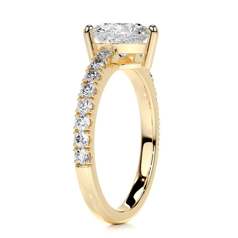 1.3 Carat · Heart Pave ·  Moissanite Engagement Ring