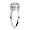 2.0 Carat Round Halo Vintage Moissanite Engagement Ring