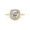 1.70 Carat Round Brilliant Halo Moissanite Engagement Ring