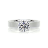 1.5 Carat Broad Shank Round Solitaire Moissanite Engagement Ring