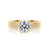 1.5 Carat Broad Shank Round Solitaire Moissanite Engagement Ring