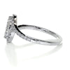 1.3 Carat Twisted Halo Oval Cut Moissanite Engagement Ring