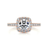 1.95 Carat Round Halo Moissanite Engagement Ring