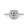 1.95 Carat Round Halo Moissanite Engagement Ring