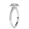 1.95 Carat Round Halo Moissanite Engagement Ring