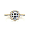 1.95 Carat Round Halo Moissanite Engagement Ring