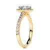 1.95 Carat Round Halo Moissanite Engagement Ring