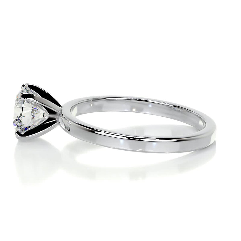 1.62 Carat Round Solitaire Moissanite Engagement Ring