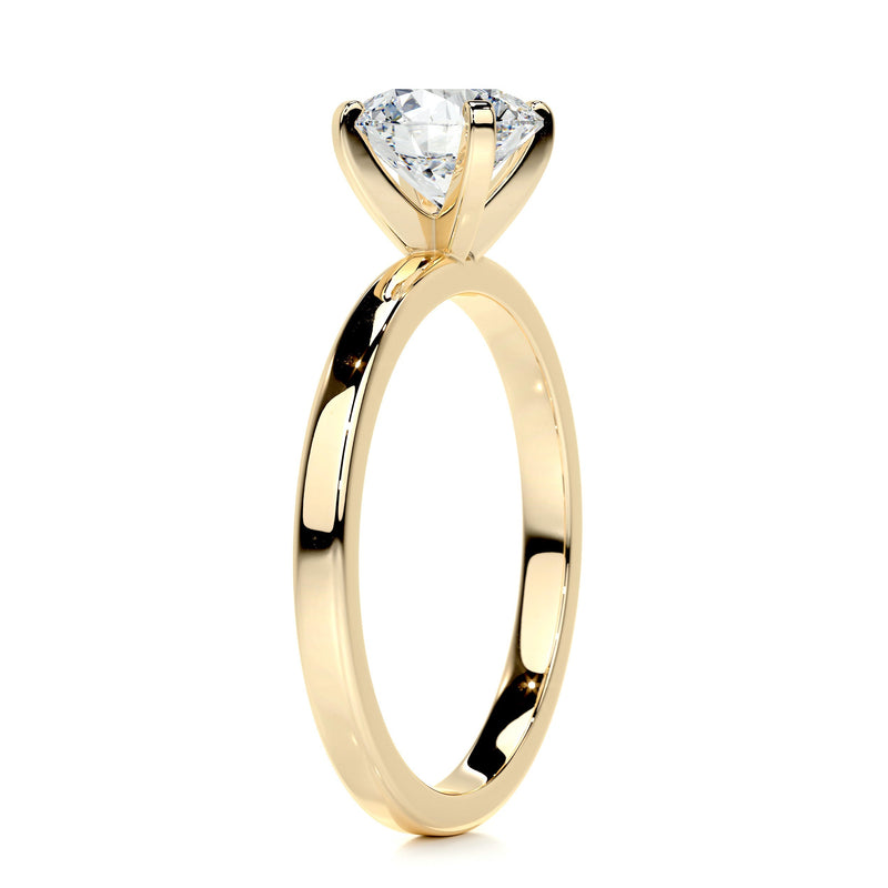 1.62 Carat Round Solitaire Moissanite Engagement Ring