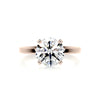 2.26 Carat Minimalistic Round Solitaire Moissanite Engagement Ring
