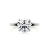 2.26 Carat Minimalistic Round Solitaire Moissanite Engagement Ring