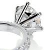 2.65 Carat Six Prong Round Pave Moissanite Engagement Ring