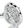 1.76 Double Halo Oval Cut Moissanite Engagement Ring