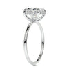 3.30 Carat Cushion Hidden Halo Moissanite Engagement Ring
