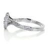 2.6 Carat Bezel Round Halo Moissanite Twisted Engagement Ring