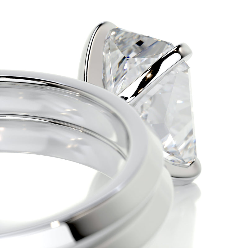 2.10ct Radiant Cut Moissanite Solitaire Bridal ring set