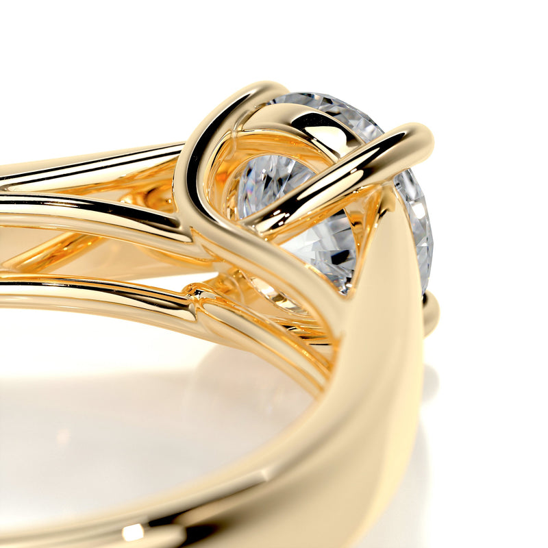 1.5 Carat Round Solitaire Moissanite Engagement Ring