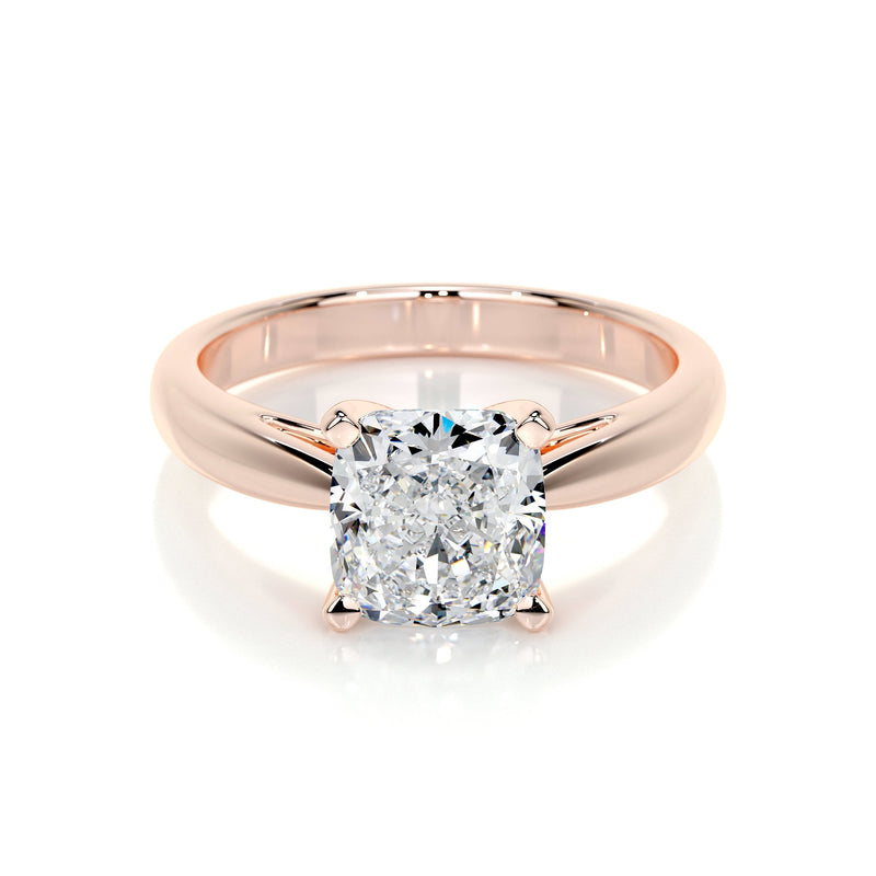 1.50 ct Cushion Solitaire Moissanite Engagement Ring