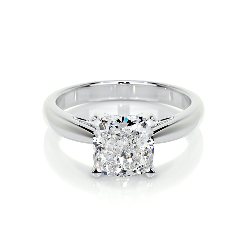 1.50 ct Cushion Solitaire Moissanite Engagement Ring