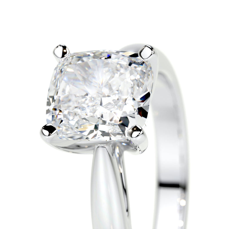 1.50 ct Cushion Solitaire Moissanite Engagement Ring