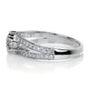 2.90 Carat Split Shank Round Cut Moissanite Diamond Engagement Ring