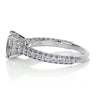 3.34 Carat Cushion Triple Pave Hidden Halo Moissanite Engagement Ring
