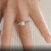1.15 ct Princess Split Shank Moissanite Engagement Ring