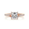 1.15 ct Princess Split Shank Moissanite Engagement Ring