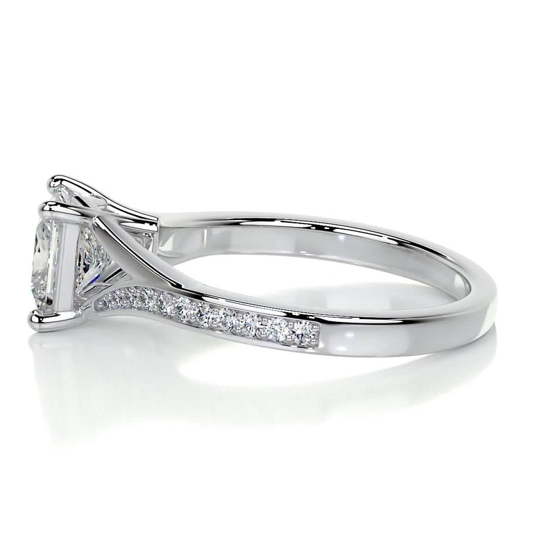 1.15 ct Princess Split Shank Moissanite Engagement Ring