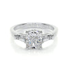 1.8 ct Cushion Moissanite Three Stone Engagement Ring