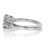 1.8 ct Cushion Moissanite Three Stone Engagement Ring