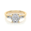 1.8 ct Cushion Moissanite Three Stone Engagement Ring