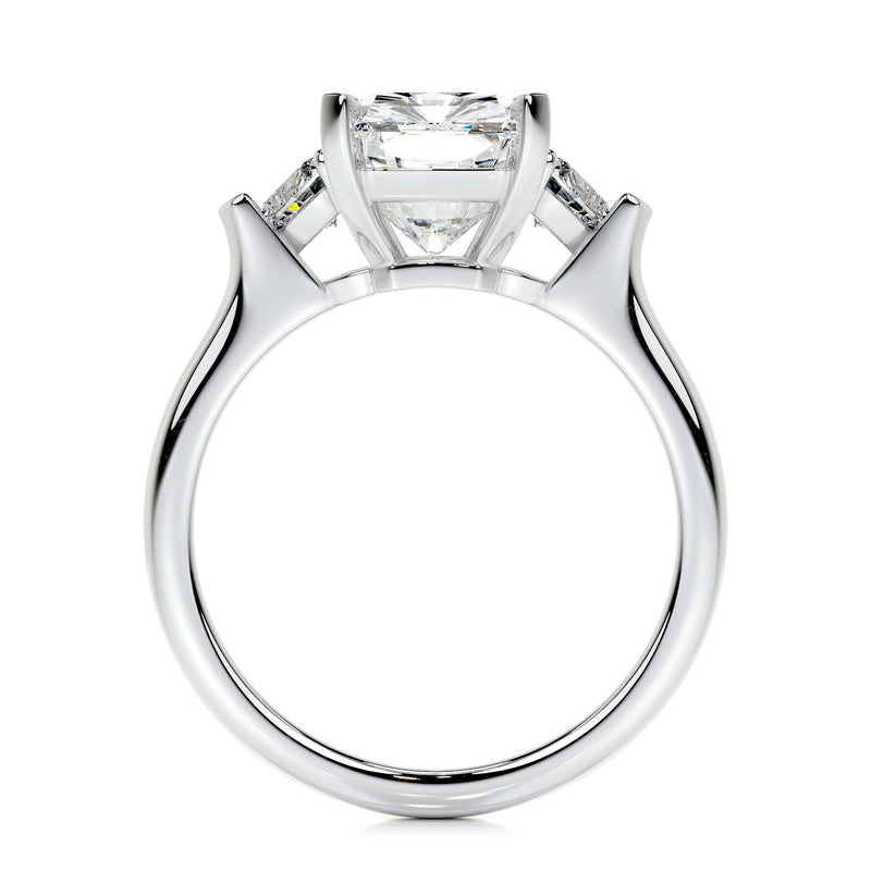 5.50 ct Radiant Three stone Moissanite Engagement Ring