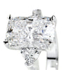5.50 ct Radiant Three stone Moissanite Engagement Ring