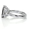 4.10 Carat Emerald Three Stones Moissanite Engagement Ring