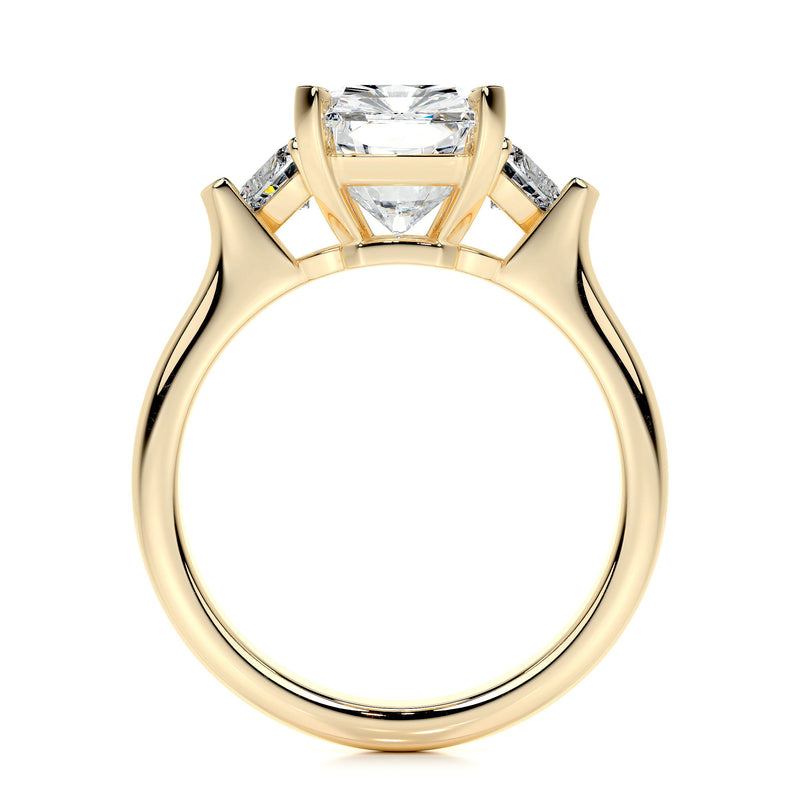 5.50 ct Radiant Three stone Moissanite Engagement Ring